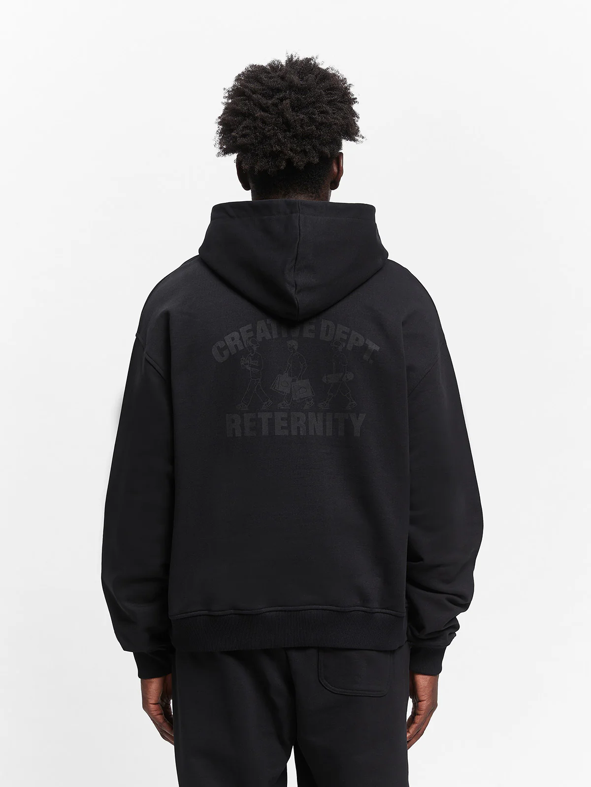 CREATIVE DEPT LOGO HOODIE - BLACK - Image 6